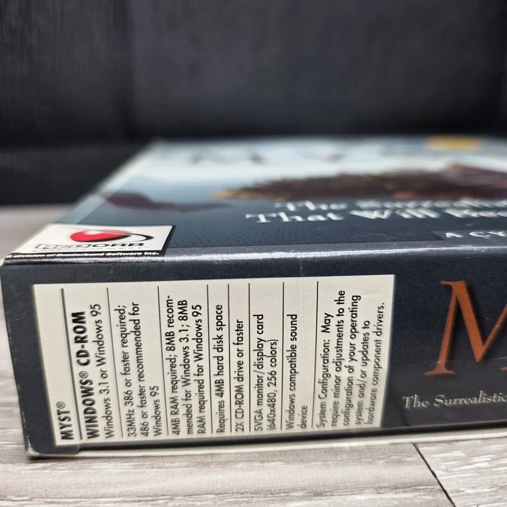 MYST - Big Box PC Game (1993) - CD-ROM- Win3.1‎ - Dos 386 😉
